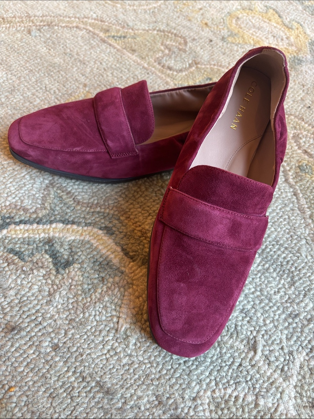 Cole Haan Suede Penny Loafers in Wine 🍷